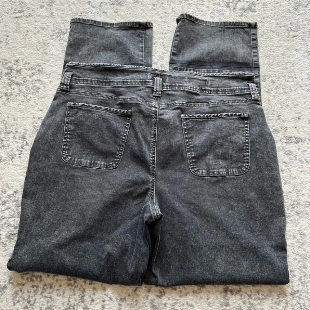 NYDJ jeans high rise Marilyn straight leg gray 18 - Picture 6 of 8